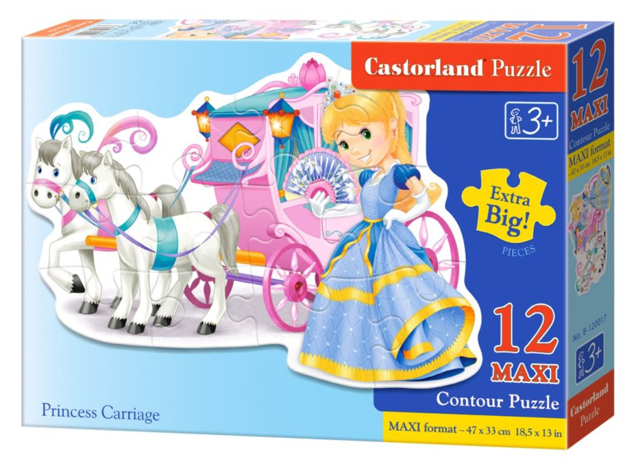 CASTORLAND Puzzle Kočár pro princeznu MAXI 12 dílků