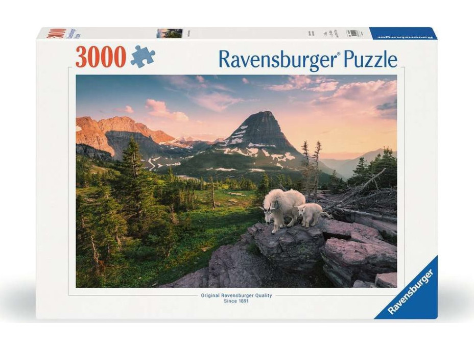 RAVENSBURGER Puzzle Alpská koza s mládětem 3000 dílků