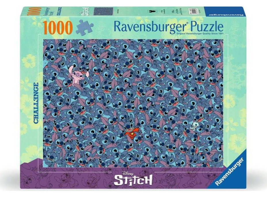 RAVENSBURGER Puzzle Challenge: Disney, Stitch 1000 dílků