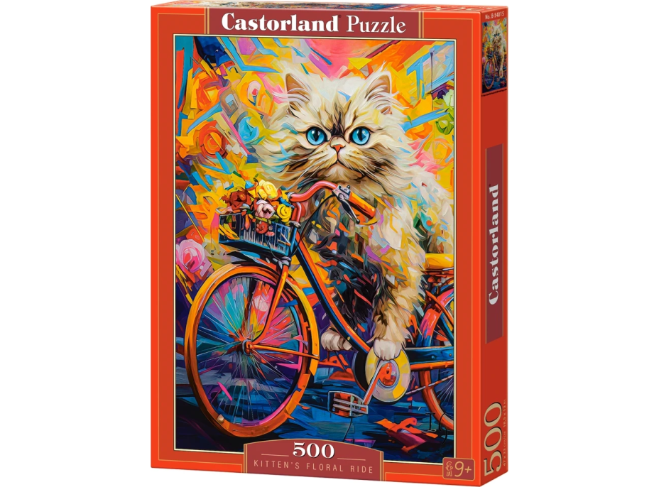 CASTORLAND Puzzle Kočka na kole 500 dílků