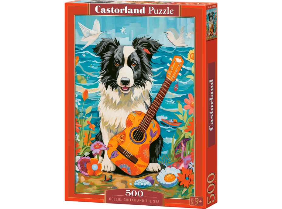 CASTORLAND Puzzle Kolie, kytara a moře 500 dílků