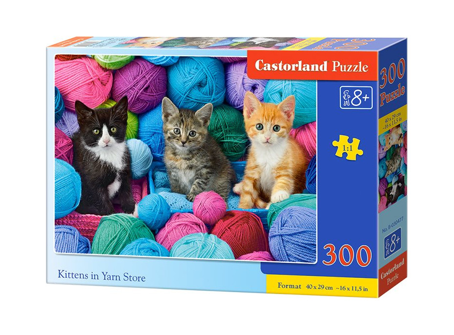 CASTORLAND Puzzle Koťata v obchodě s pletací přízí 300 dílků