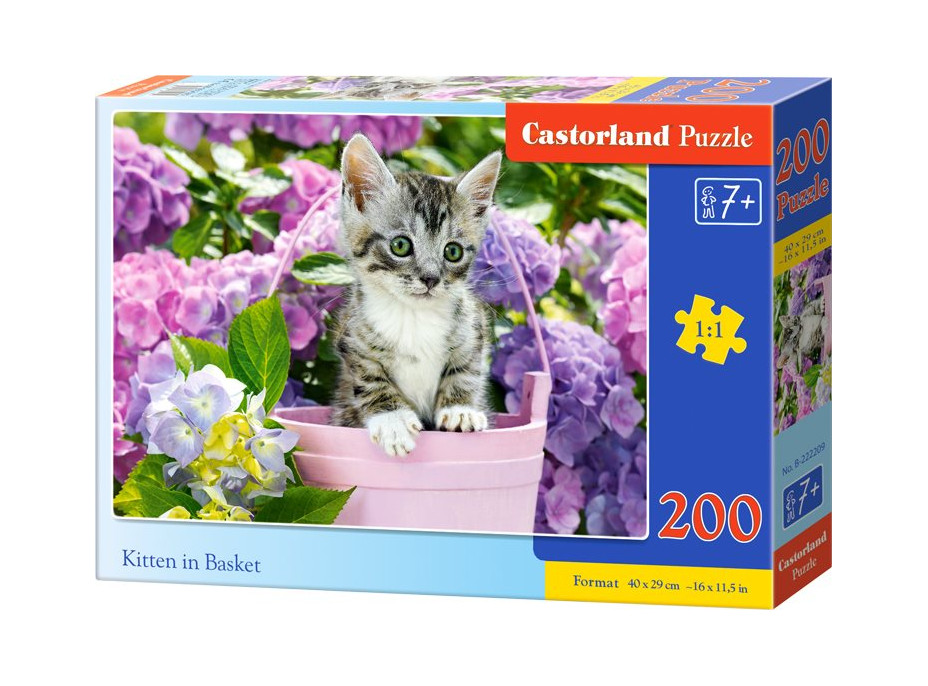 CASTORLAND Puzzle Kotě v kyblíku 200 dílků