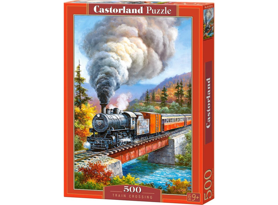 CASTORLAND Puzzle Lokomotiva na mostě 500 dílků