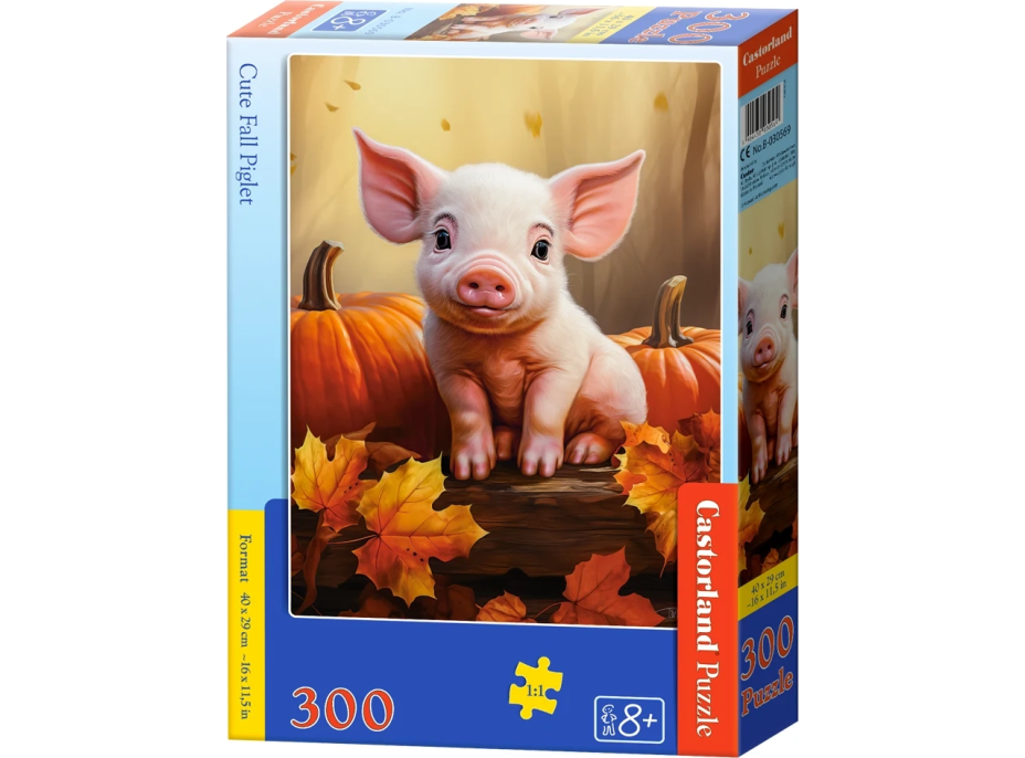 CASTORLAND Puzzle Roztomilé prasátko 300 dílků