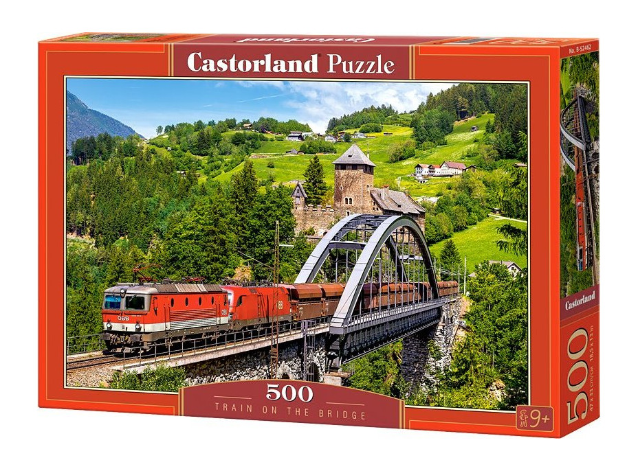 CASTORLAND Puzzle Vlak na mostě 500 dílků