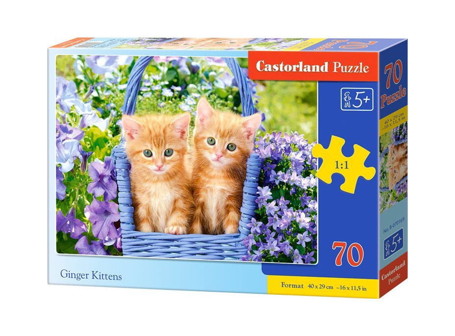 CASTORLAND Puzzle Zrzavá koťata 70 dílků