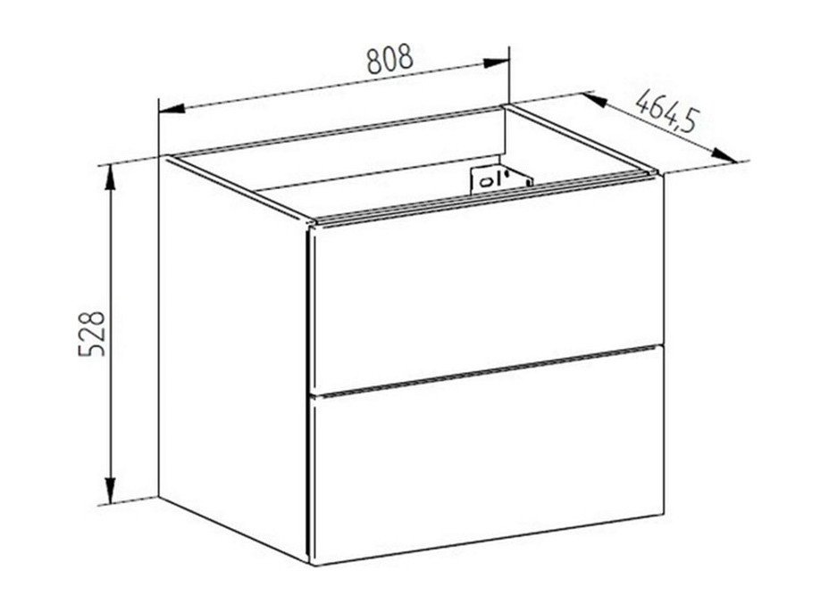 Koupelnová skříňka s keramickým umyvadlem AIRA 81 cm