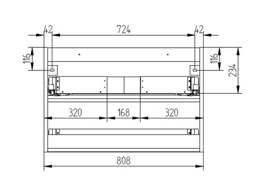 Koupelnová skříňka s keramickým umyvadlem AIRA 81 cm