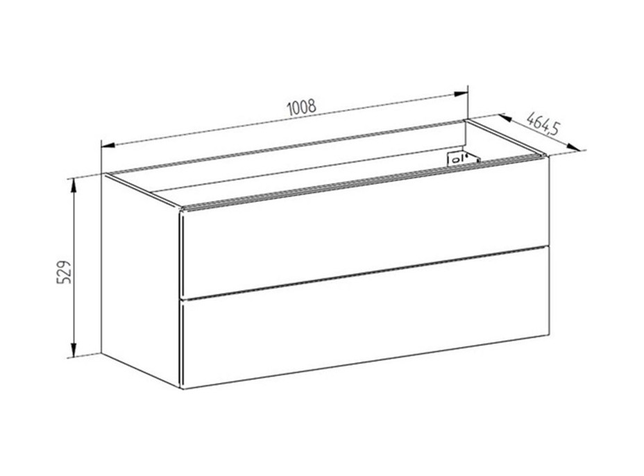 Koupelnová skříňka s umyvadlem z litého mramoru AIRA 101 cm