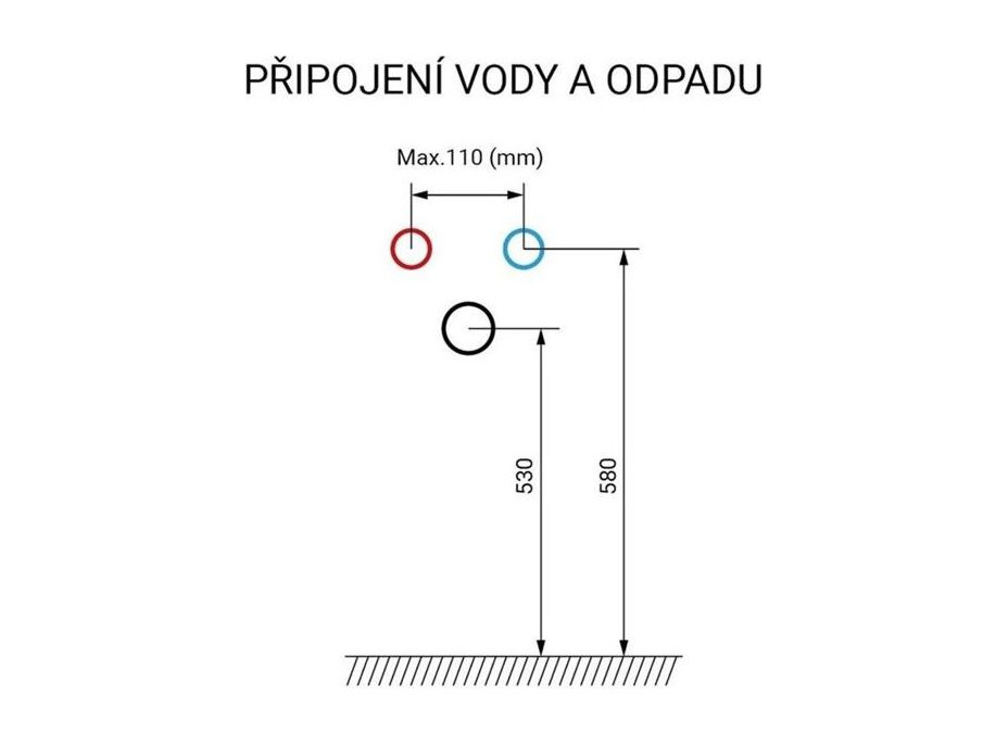 Koupelnová skříňka s keramickým umyvadlem MAILO 81 cm - 2 zásuvky - černé madlo