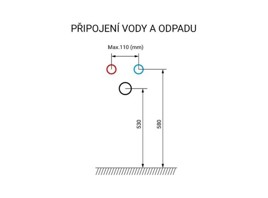 Koupelnová skříňka s umyvadlem z litého mramoru BINO 61 cm