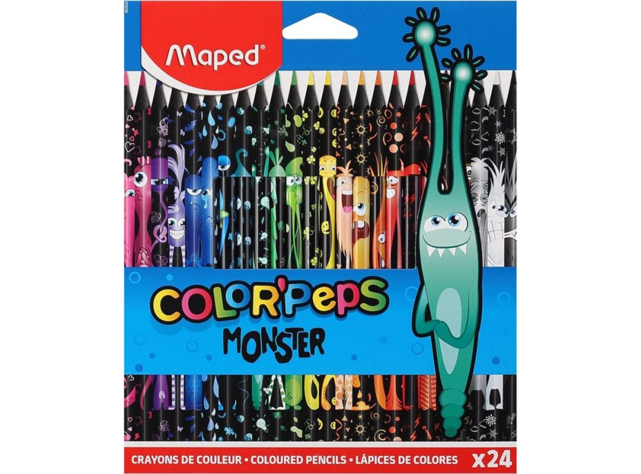 MAPED Pastelky trojboké Color'Peps Monster 24 ks