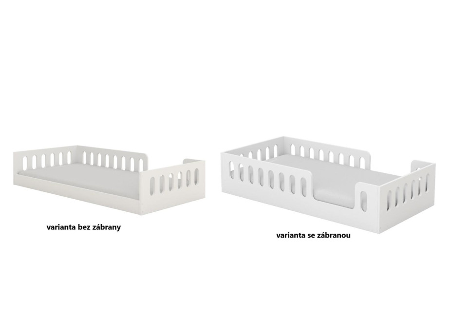 Dětská Montessori postel TIMON - 180x80 cm - bílá