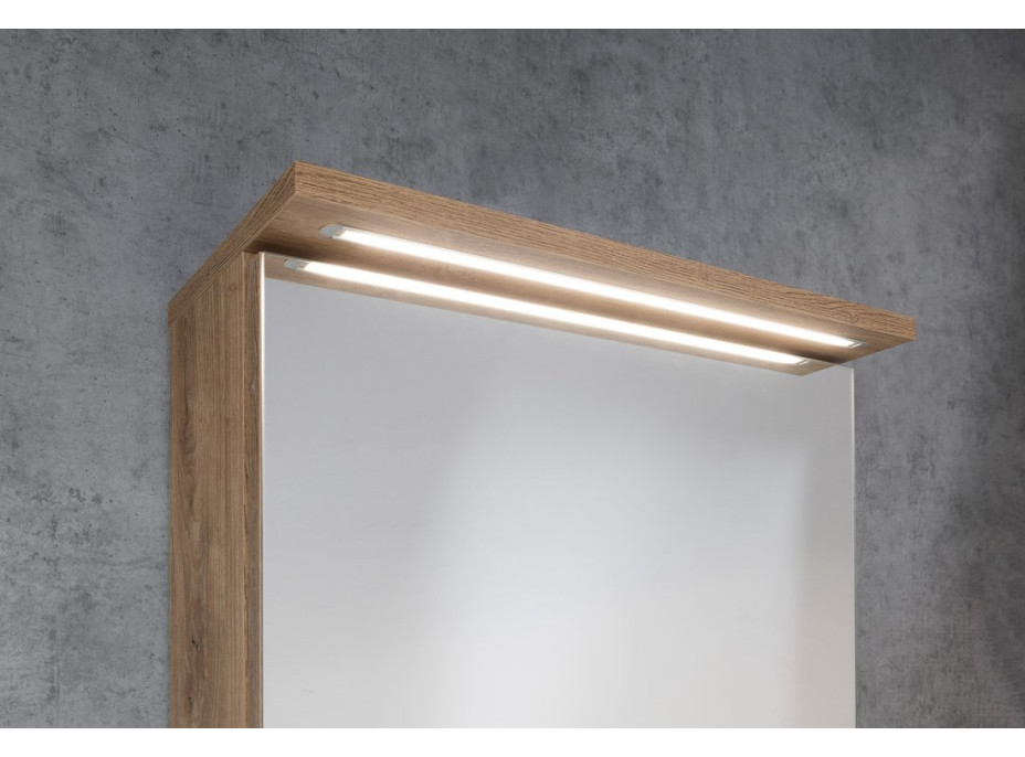 Aqualine KAWA STRIP galerka s LED osvětlením 50x70x22cm, dub emporio WGL35S