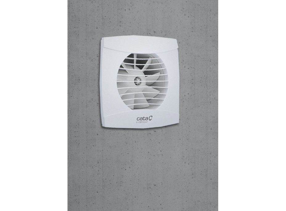 Cata UC-10 TH koupelnový ventilátor axiální s automatem, 8W, potrubí 100mm, bílá 01200200