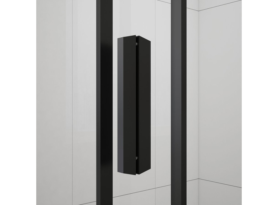 Polysan EASY BLACK obdélníková sprchová zástěna 900x800mm, čiré sklo EL5315B