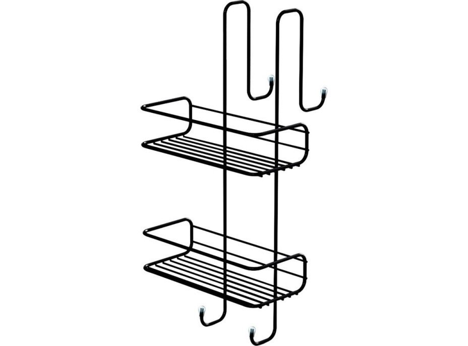 Gedy CHROM LINE police do sprchy závěsná, 240x490x220mm, černá mat 248514