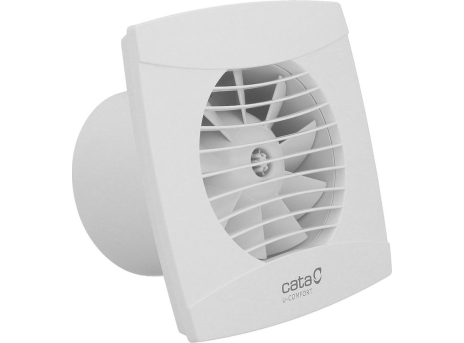 Cata UC-10 TH koupelnový ventilátor axiální s automatem, 8W, potrubí 100mm, bílá 01200200