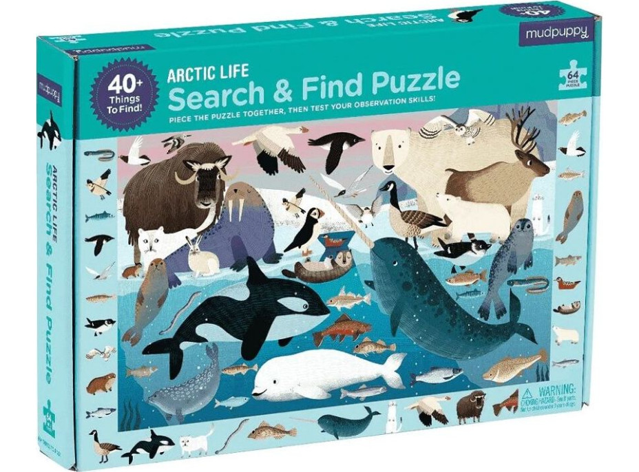 Mudpuppy Puzzle skládej a hledej Život v Arktidě 64 dílů