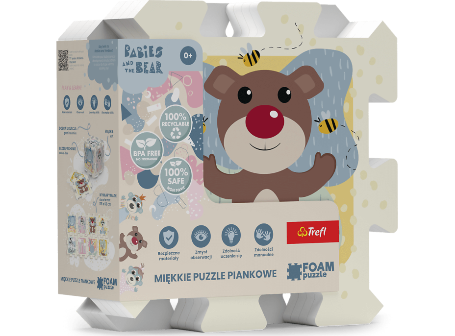 TREFL Pěnové puzzle Děti a medvídek