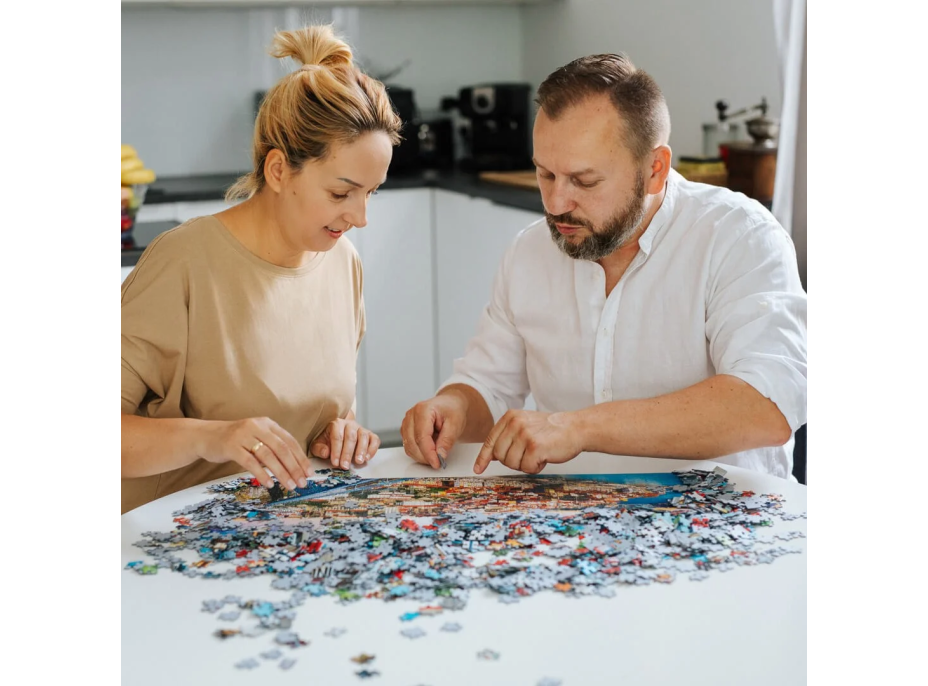 TREFL Puzzle Premium Plus Photo Odyssey: Alpské město ve Švýcarsku 1000 dílků