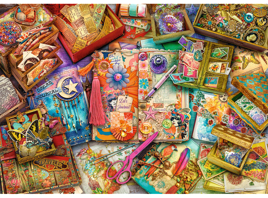 TREFL Puzzle Premium Plus Tea Time: Scrapbooking 1000 dílků