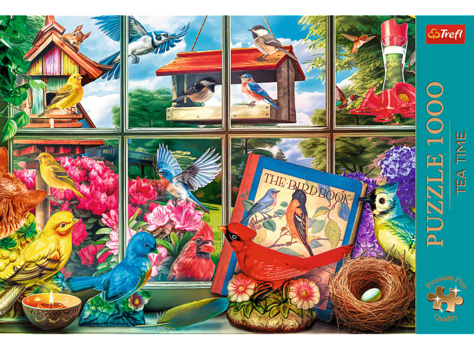 TREFL Puzzle Premium Plus Tea Time: Svět ptáků 1000 dílků