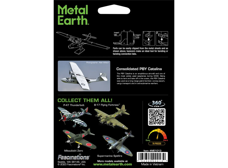 METAL EARTH 3D puzzle Letájící člun Consolidated PBY Catalina