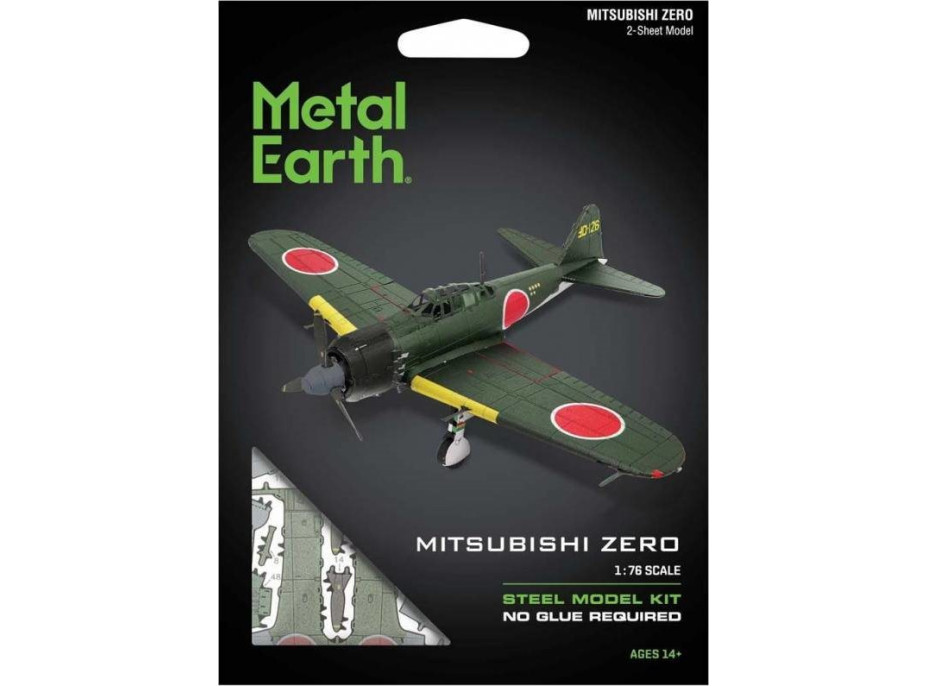 METAL EARTH 3D puzzle Mitsubishi Zero (barevný)