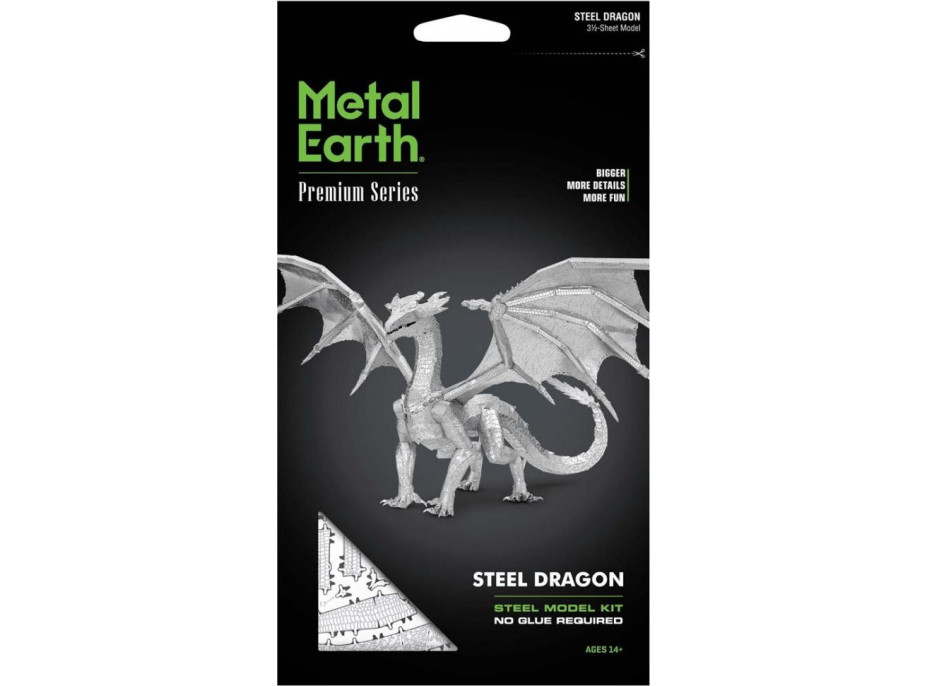 METAL EARTH 3D puzzle Premium Series: Ocelový drak