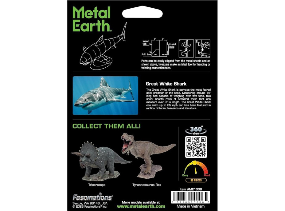 METAL EARTH 3D puzzle Velký bílý žralok