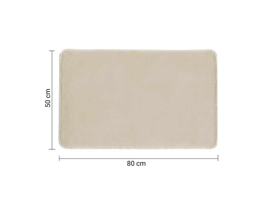 Gedy FUZZY koupelnová předložka, 50x80cm, 100% polyester, protiskluz, tortora 96FY508066