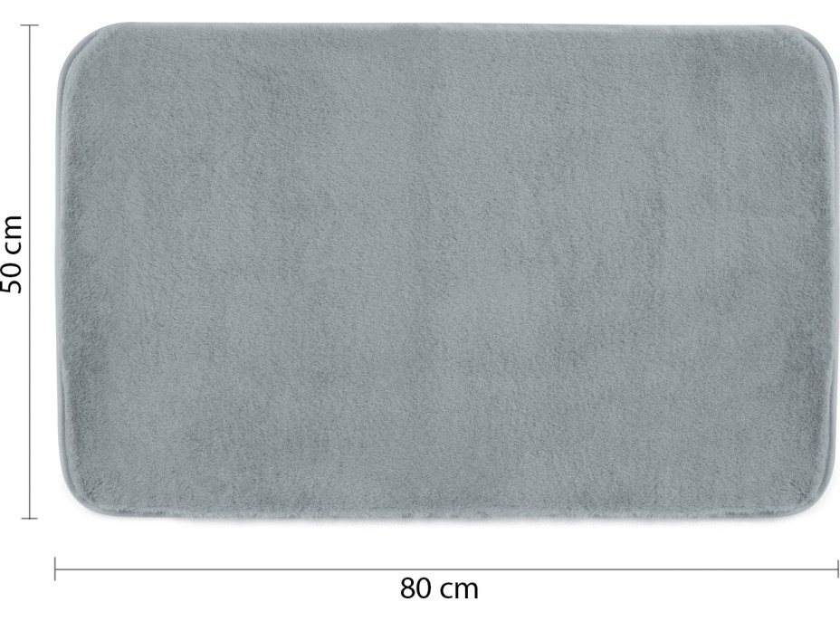 Gedy FUZZY koupelnová předložka, 50x80cm, 100% polyester, protiskluz, azzuro 96FY508062