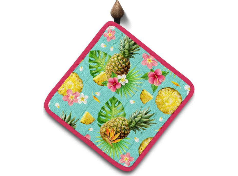 Kuchyňská podložka SWEET 20x20 cm - Ananas - zelená