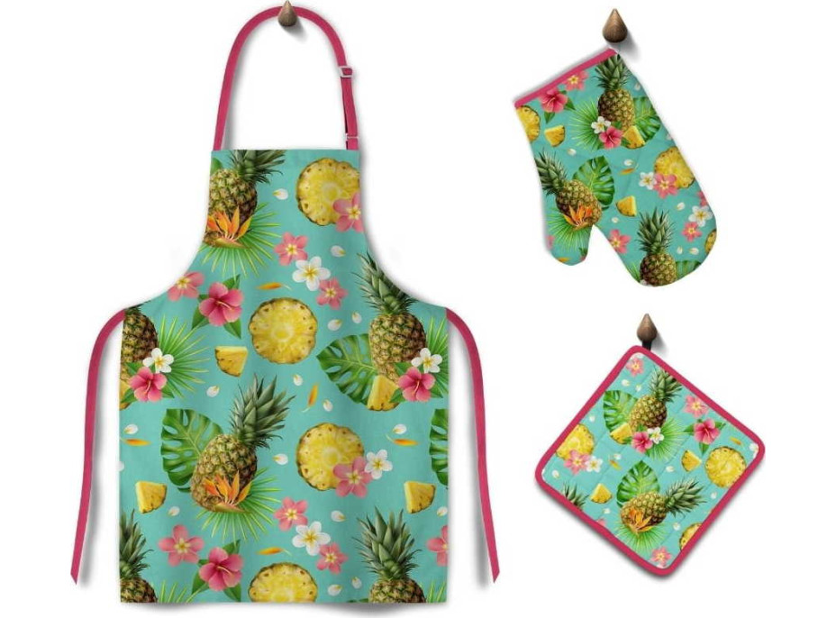 Kuchyňská podložka SWEET 20x20 cm - Ananas - zelená