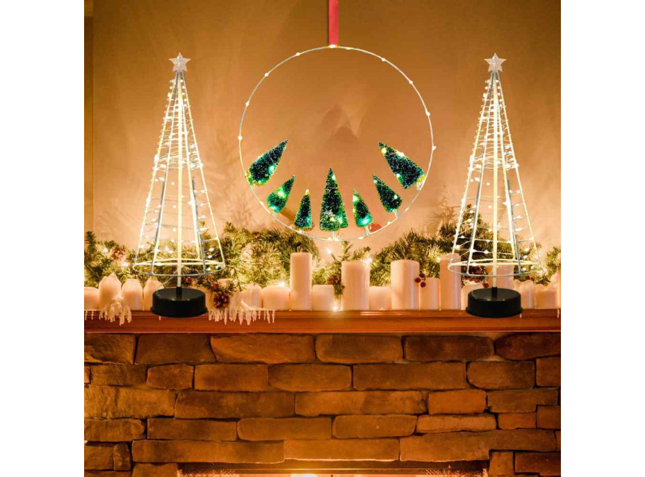 Dekorační LED stromeček MERRY - 33,5 cm - teplá bílá