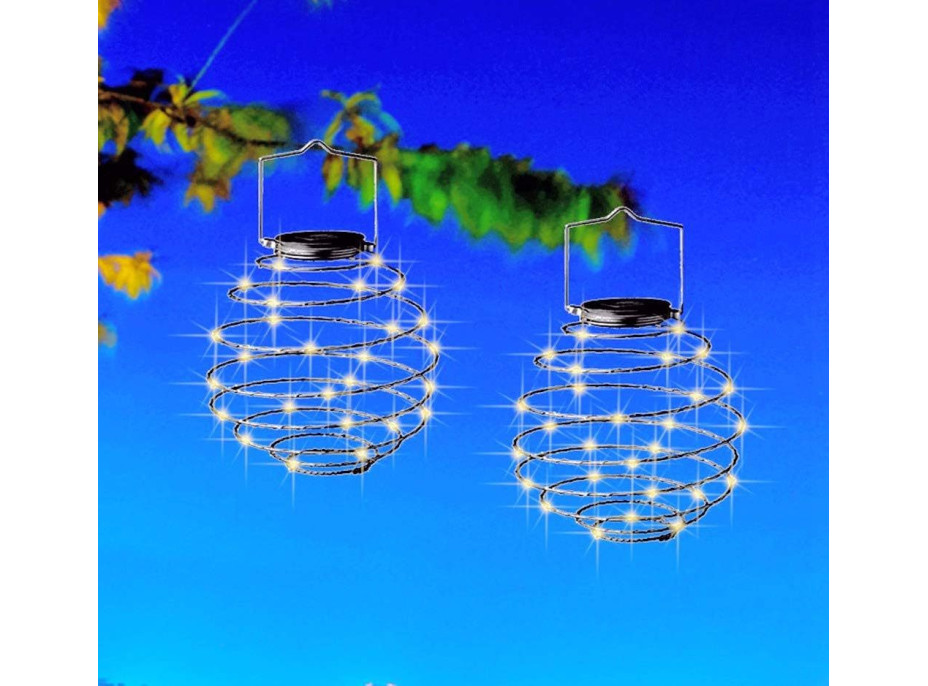 Dekorační solární LED osvětlení LAMPION - 19 cm - teplá bílá