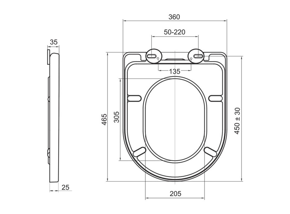 WC závěsné kapotované, Smart Flush RIMLESS, keramické, vč. sedátka