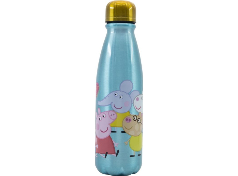 STOR Láhev na pití hliníková Prasátko Peppa 600 ml