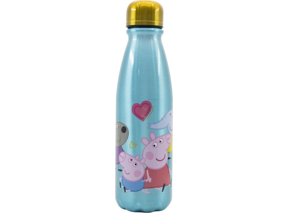 STOR Láhev na pití hliníková Prasátko Peppa 600 ml