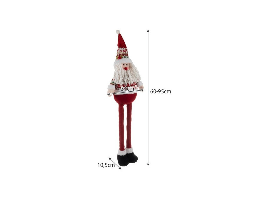 Vánoční Santa 95 cm - výškově nastavitelný