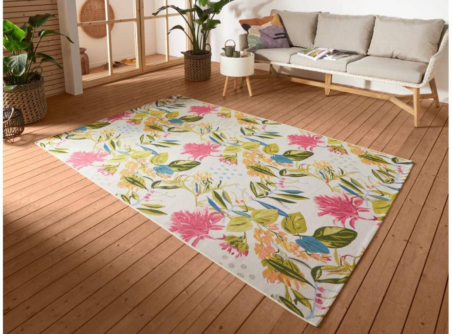 Kusový koberec Flair 105613 Flowers and Leaves Multicolored – na ven i na doma