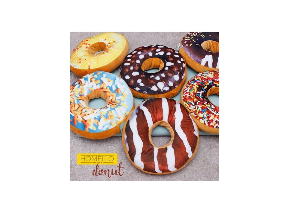 Dekorační polštář DONUT 40 cm - modrý