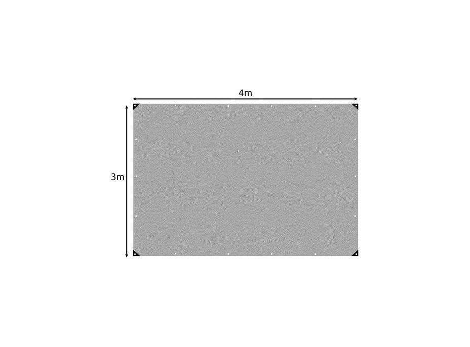 Krycí plachta 3x4 m Gardlov - stříbrná