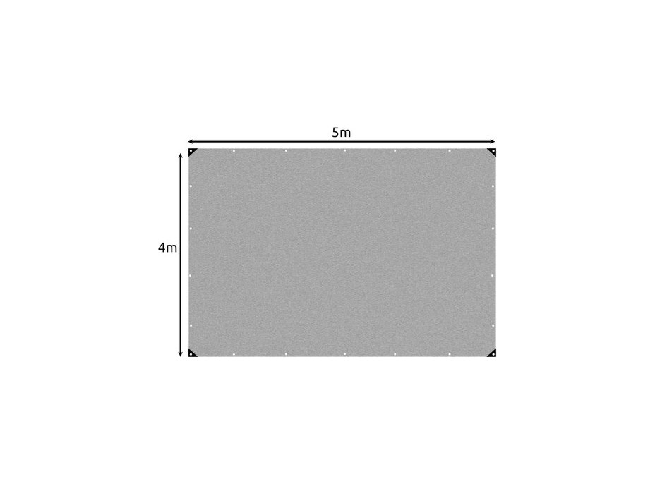 Krycí plachta 4x5 m Gardlov - stříbrná