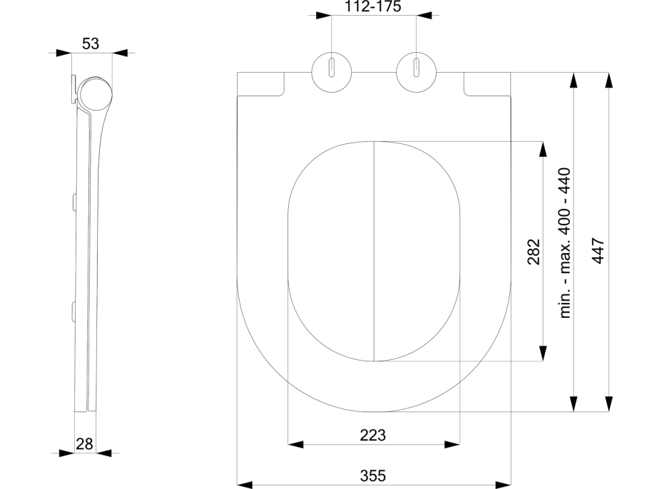 Sapho BRILLA WC sedátko, SLIM, Soft Close, světlá modrá mat 100787-107