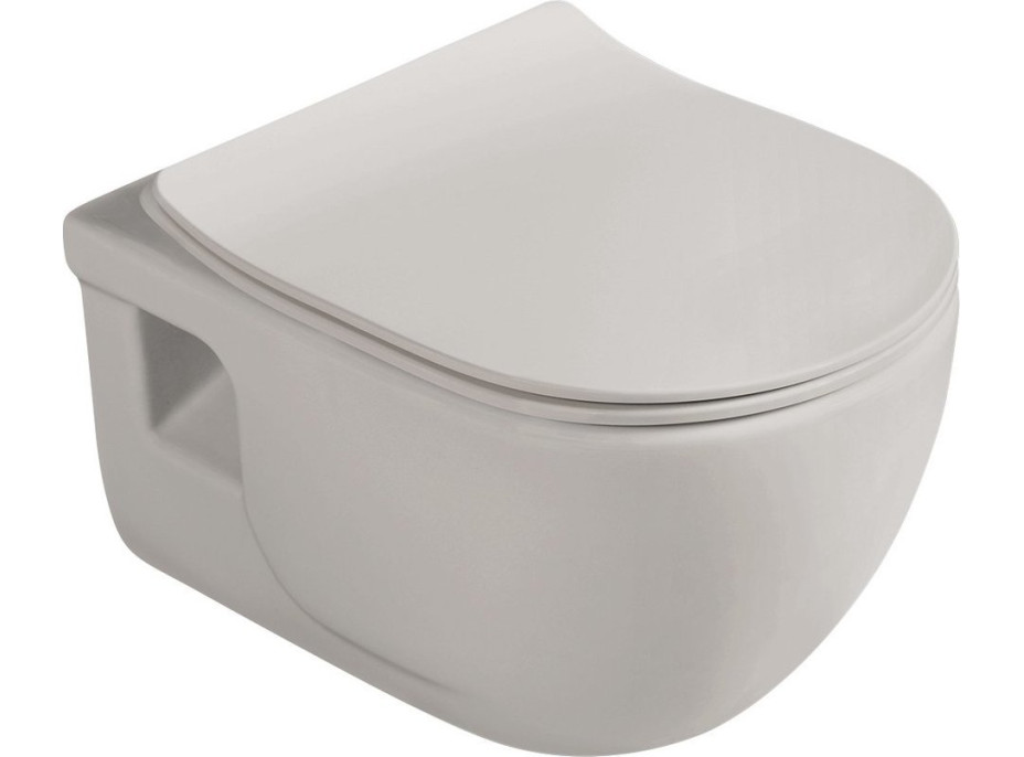 Sapho BRILLA WC sedátko, SLIM, Soft Close, latte mat 100787-114