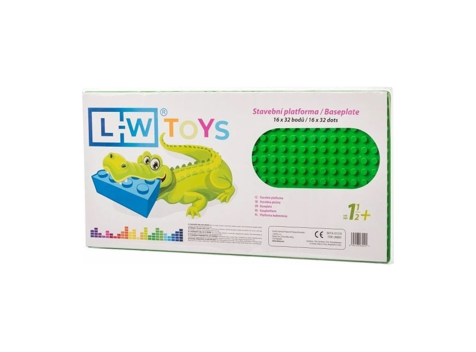 L-W Toys Podložka na stavění JUNIOR 16x32 bodů zelená