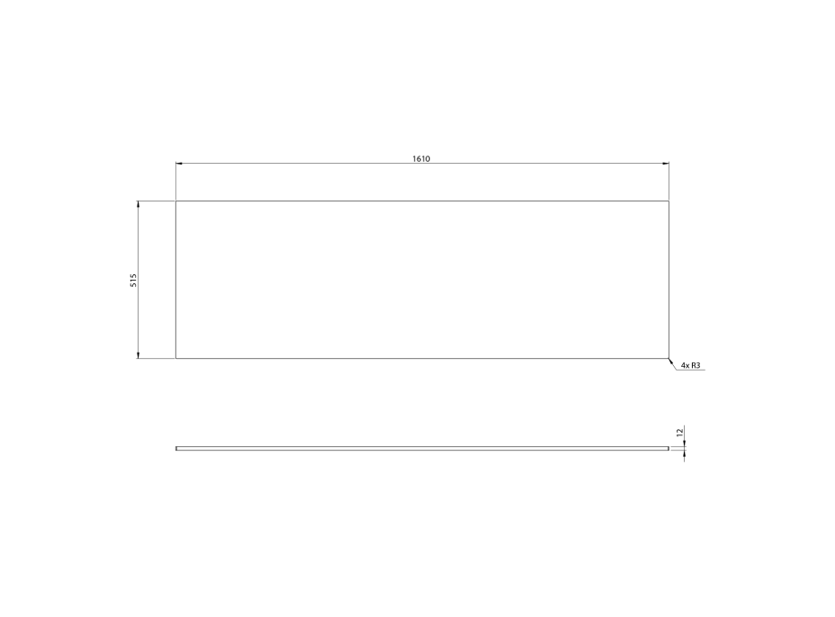 Sapho LOREA deska Rockstone 161x1, 2x51, 5cm, bílá mat LE160-0101